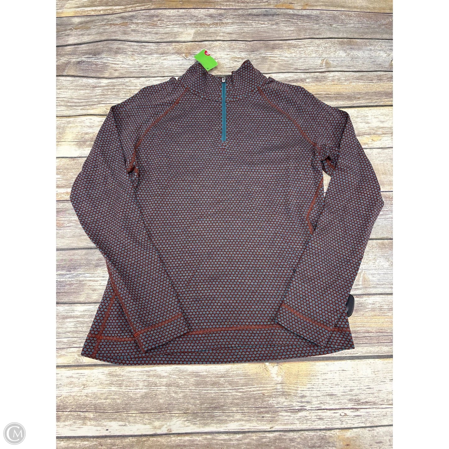 Athletic Top Long Sleeve Collar By Smartwool In Blue, Size: Xl