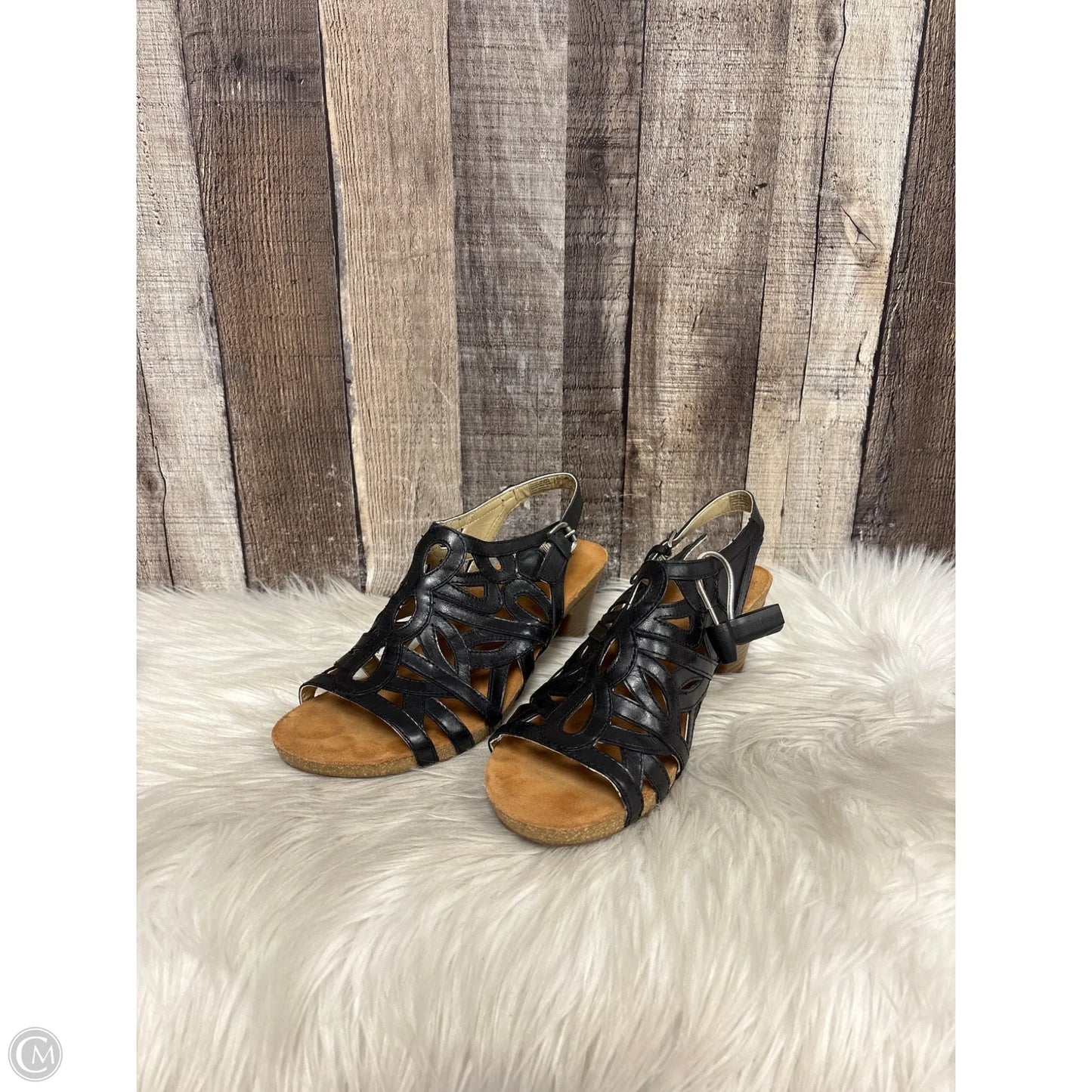 Sandals Heels Block By Josef Seibel In Black, Size: 10