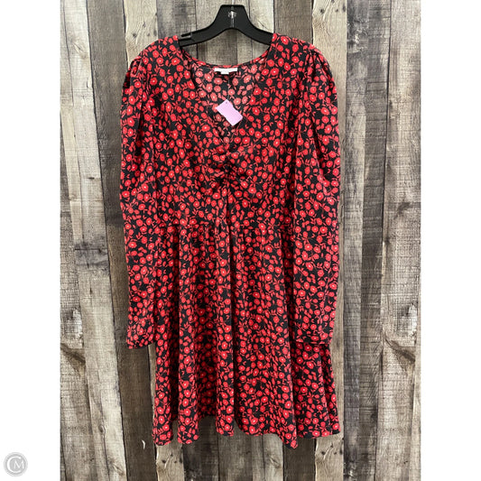 Dress Casual Midi By Topshop In Red, Size: 12