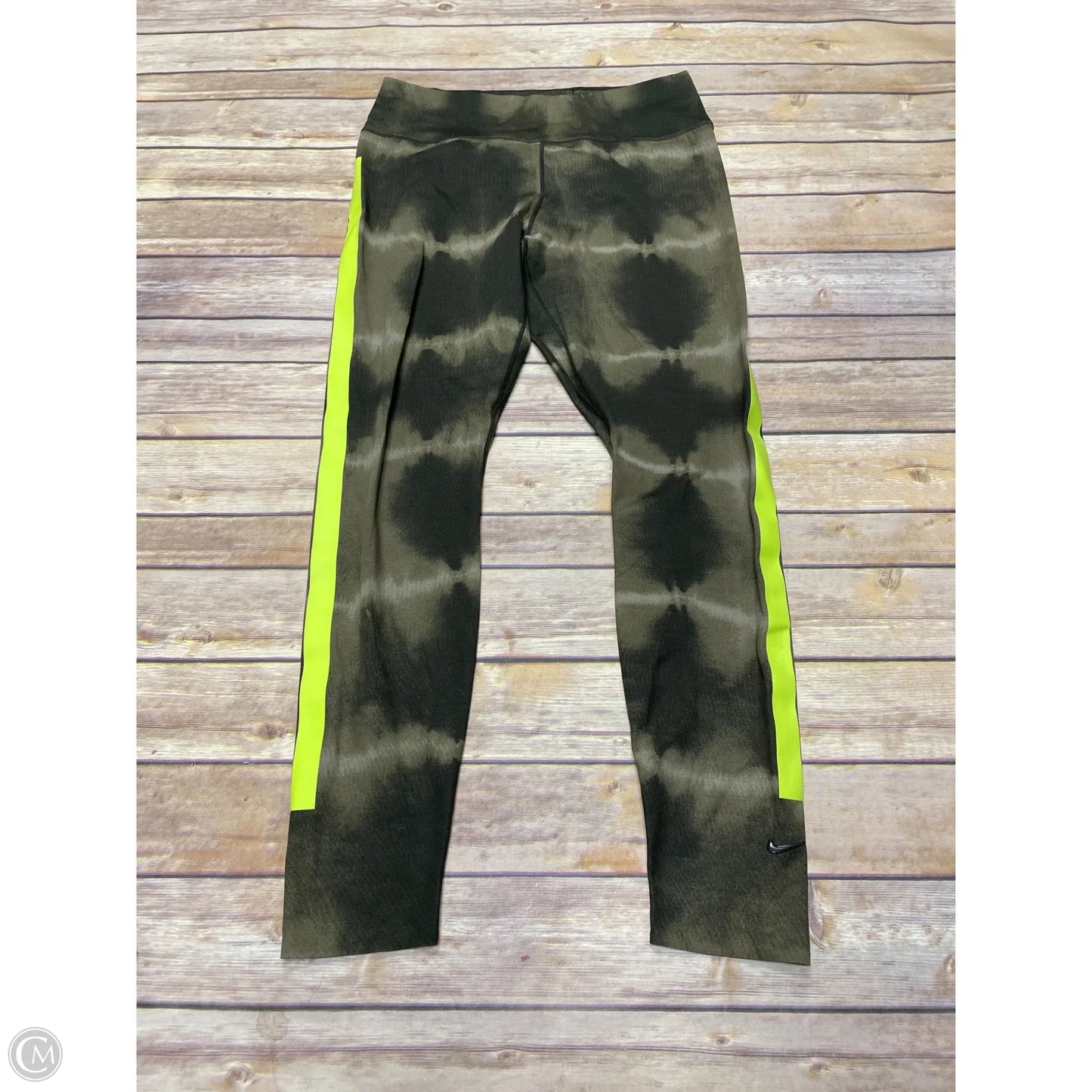 Athletic Leggings By Nike In Green, Size: M