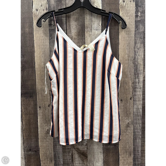 Top Sleeveless By Japna In Striped Pattern, Size: L