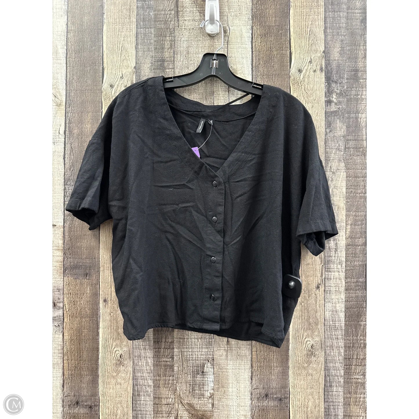 Top Short Sleeve By Vero Moda In Black, Size: L
