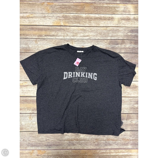 Top Short Sleeve Basic By Maurices In Grey, Size: Xl