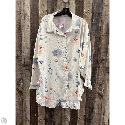 Top Long Sleeve By Shein In White, Size: 3x