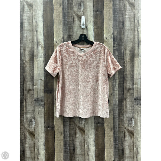Top Short Sleeve By A New Day In Pink, Size: L