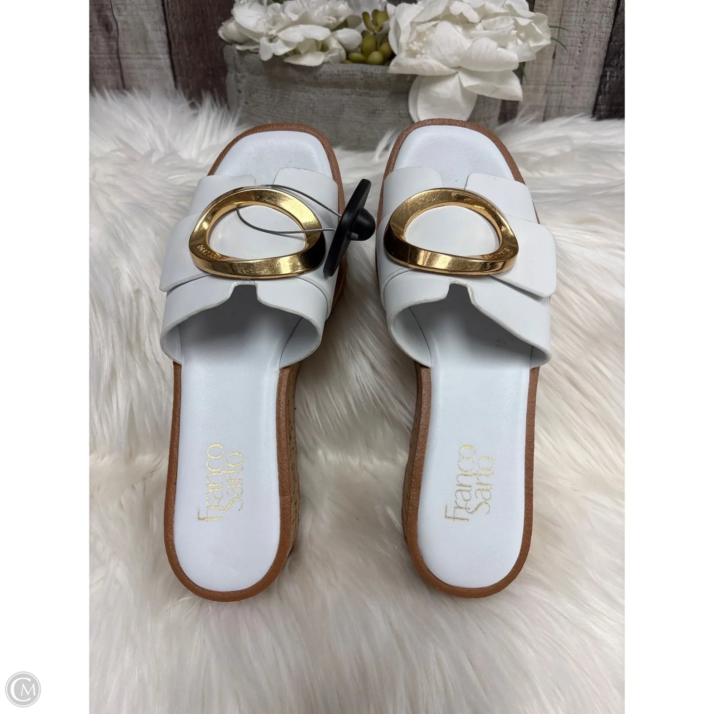 Sandals Heels Platform By Franco Sarto In White, Size: 8.5