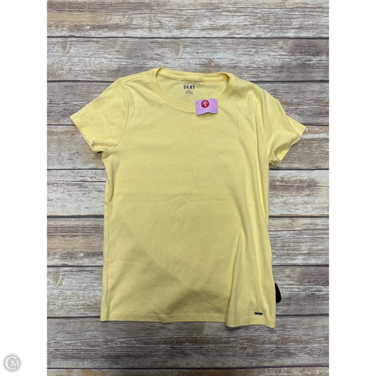 Top Short Sleeve Basic By Dkny In Yellow, Size: M