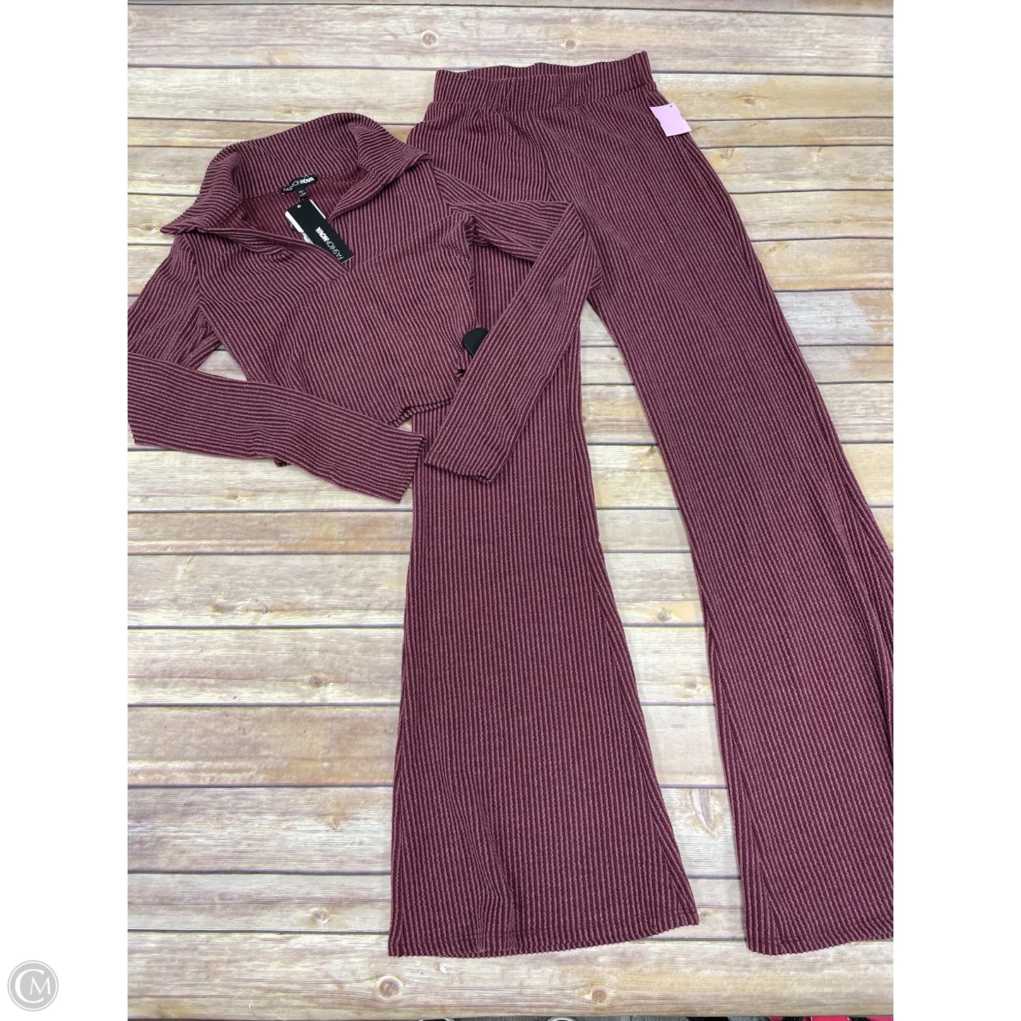 Pants Set 2pc By Fashion Nova In Red, Size: S