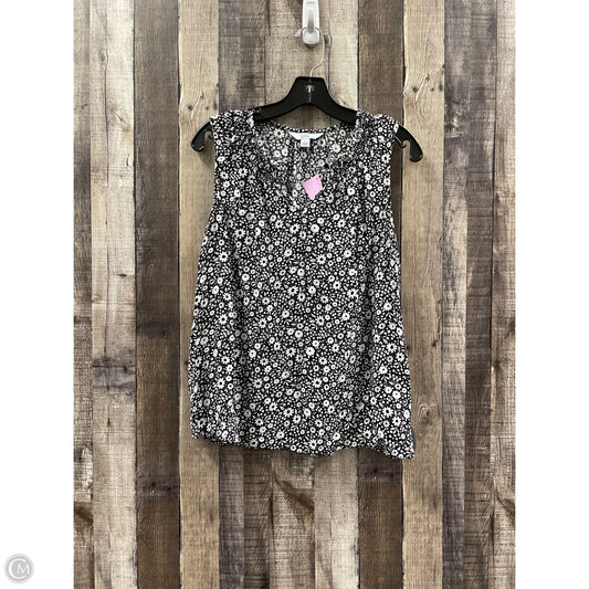Top Sleeveless By Croft And Barrow In Floral Print, Size: S