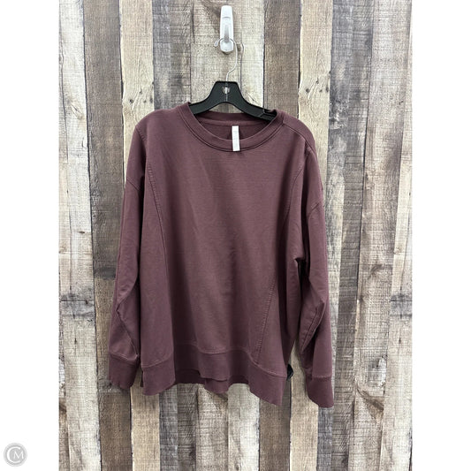 Sweatshirt Crewneck By Zella In Purple, Size: L