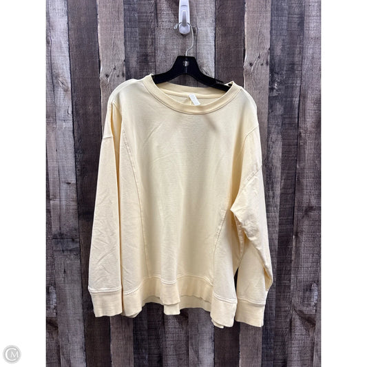 Sweatshirt Crewneck By Zella In Yellow, Size: L