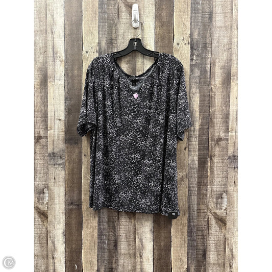 Top Short Sleeve By Worthington In Black, Size: 1x