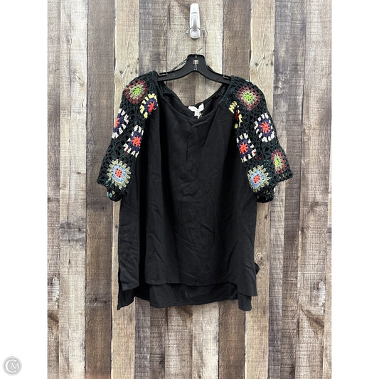 Top Short Sleeve By Umgee In Black, Size: 1x
