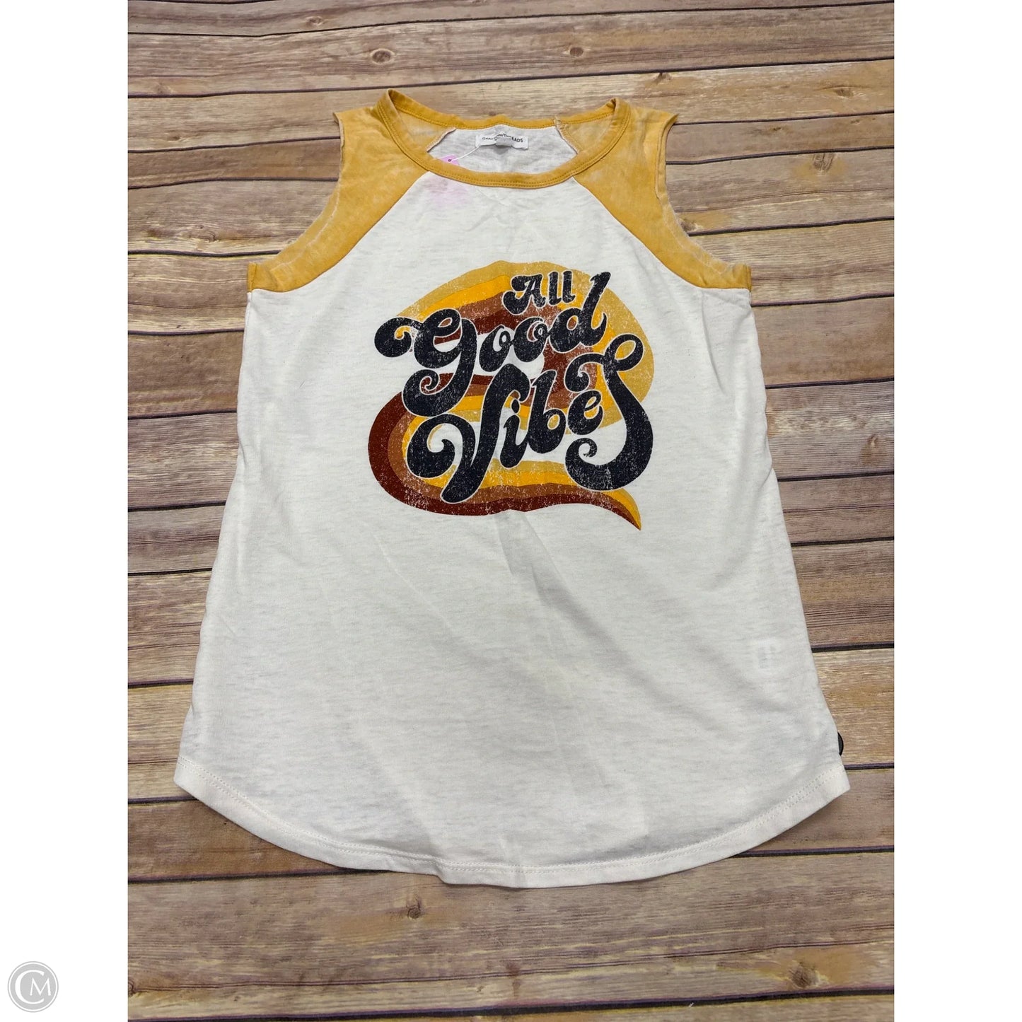 Top Short Sleeve By Grayson In Yellow, Size: S