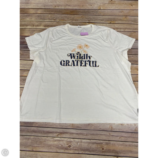 Top Short Sleeve By Maurices In Cream, Size: 3x