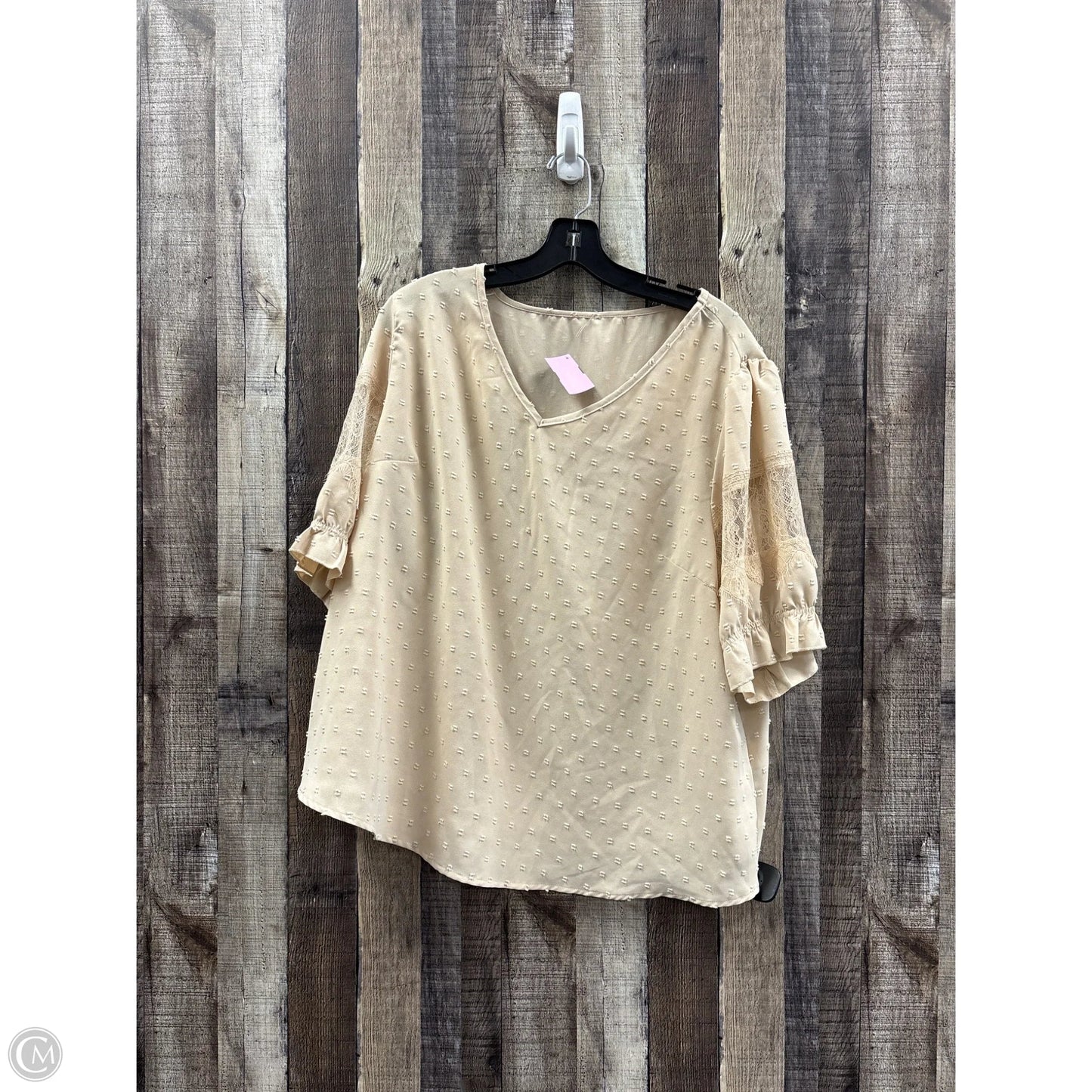Top Short Sleeve By Shein In Brown, Size: 2x