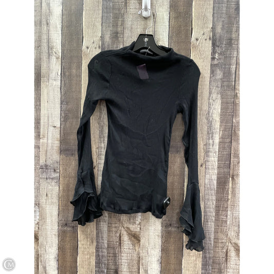 Top Long Sleeve Basic By Zara In Black, Size: M
