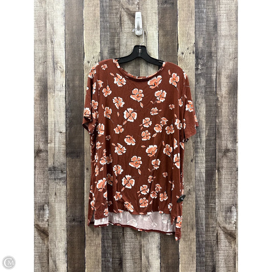 Top Short Sleeve By Alfani In Red, Size: 1x