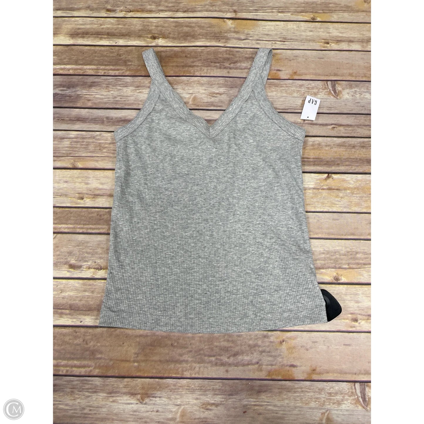 Top Sleeveless Basic By Gap In Grey, Size: M