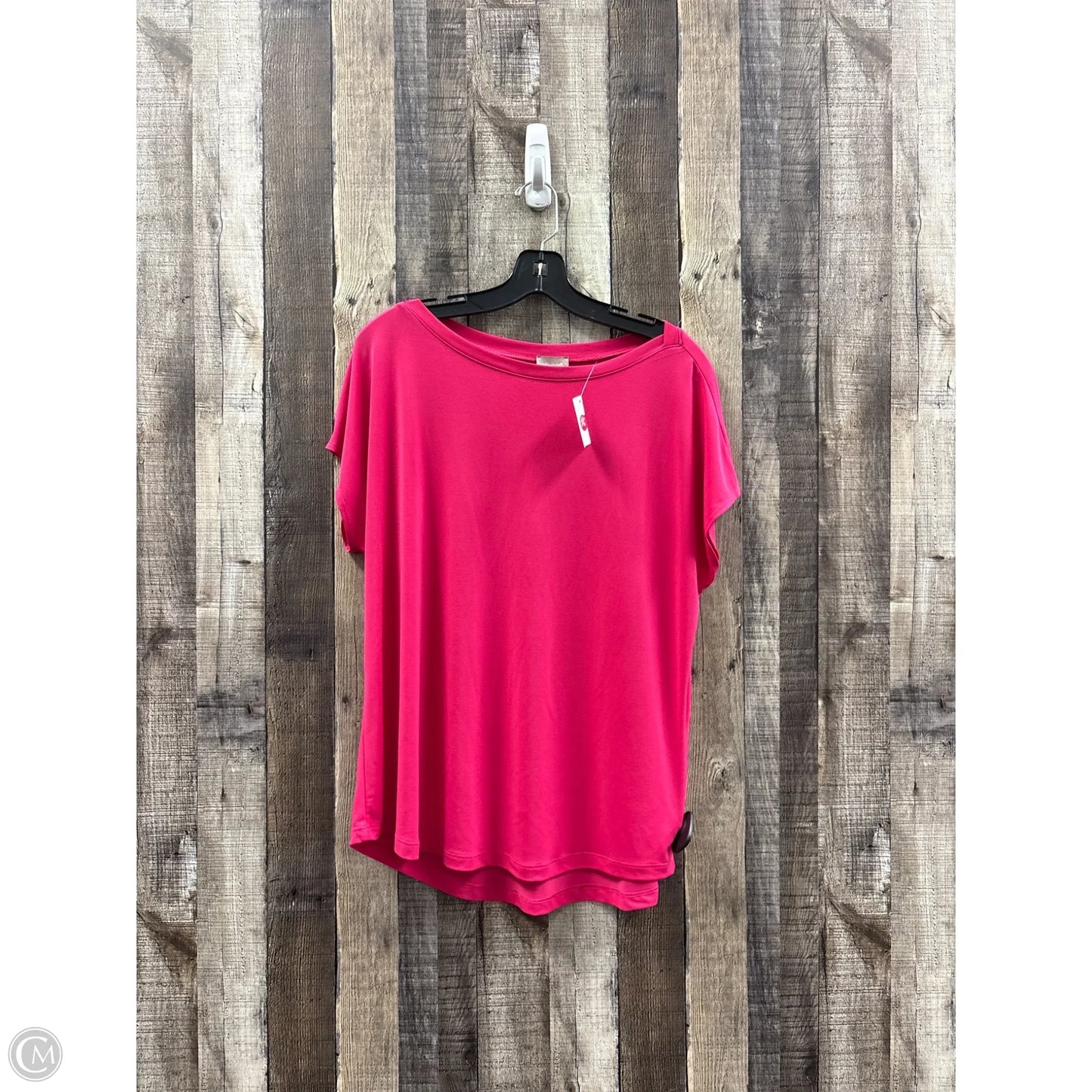 Top Short Sleeve Basic By Chicos In Pink, Size: L