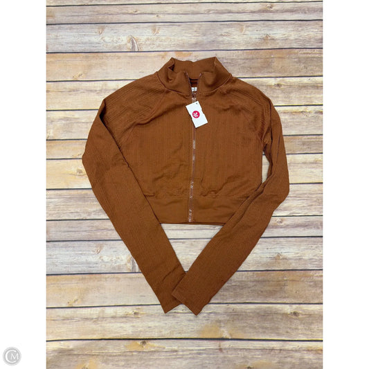 Athletic Jacket By Forever 21 In Orange, Size: M