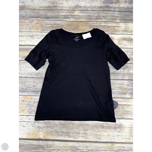 Top Short Sleeve By J. Jill In Black, Size: S