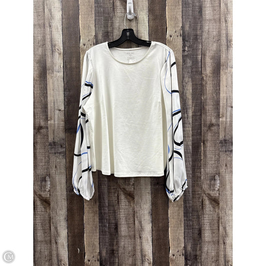 Top Long Sleeve By Nine West In White, Size: Xxl
