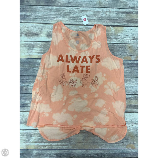 Tank Top By Disney In Orange, Size: 1x