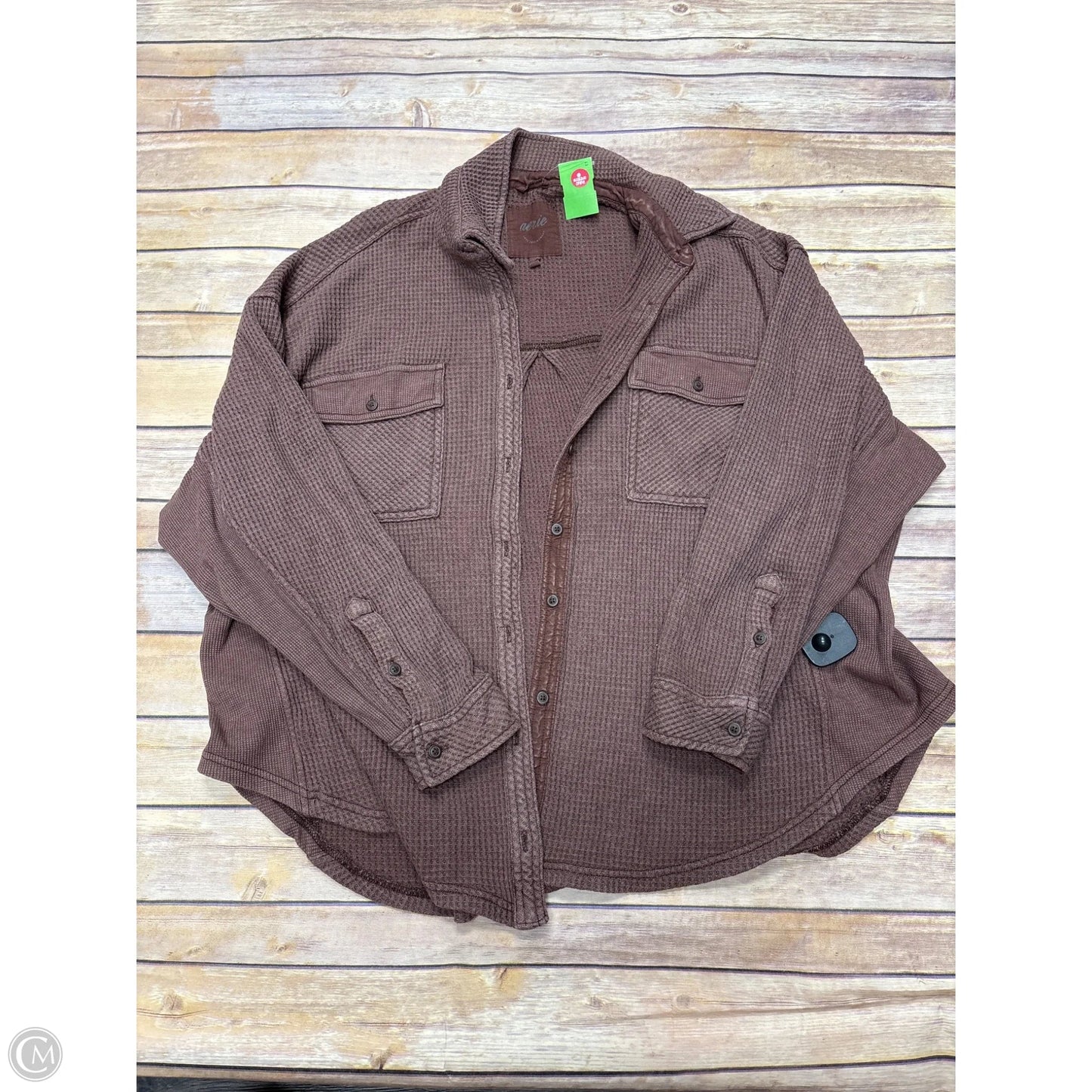 Top Long Sleeve By Aerie In Brown, Size: L