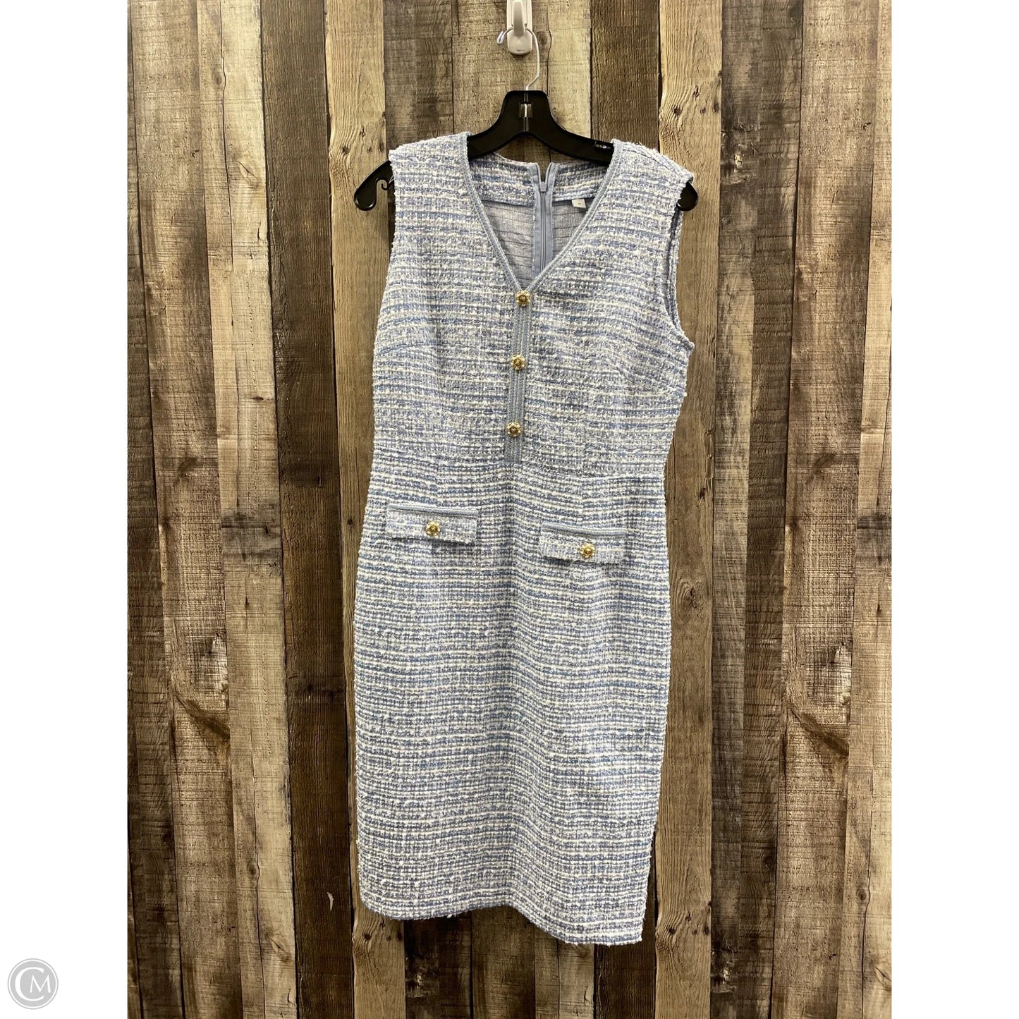Dress Casual Midi By Cmf In Blue, Size: M