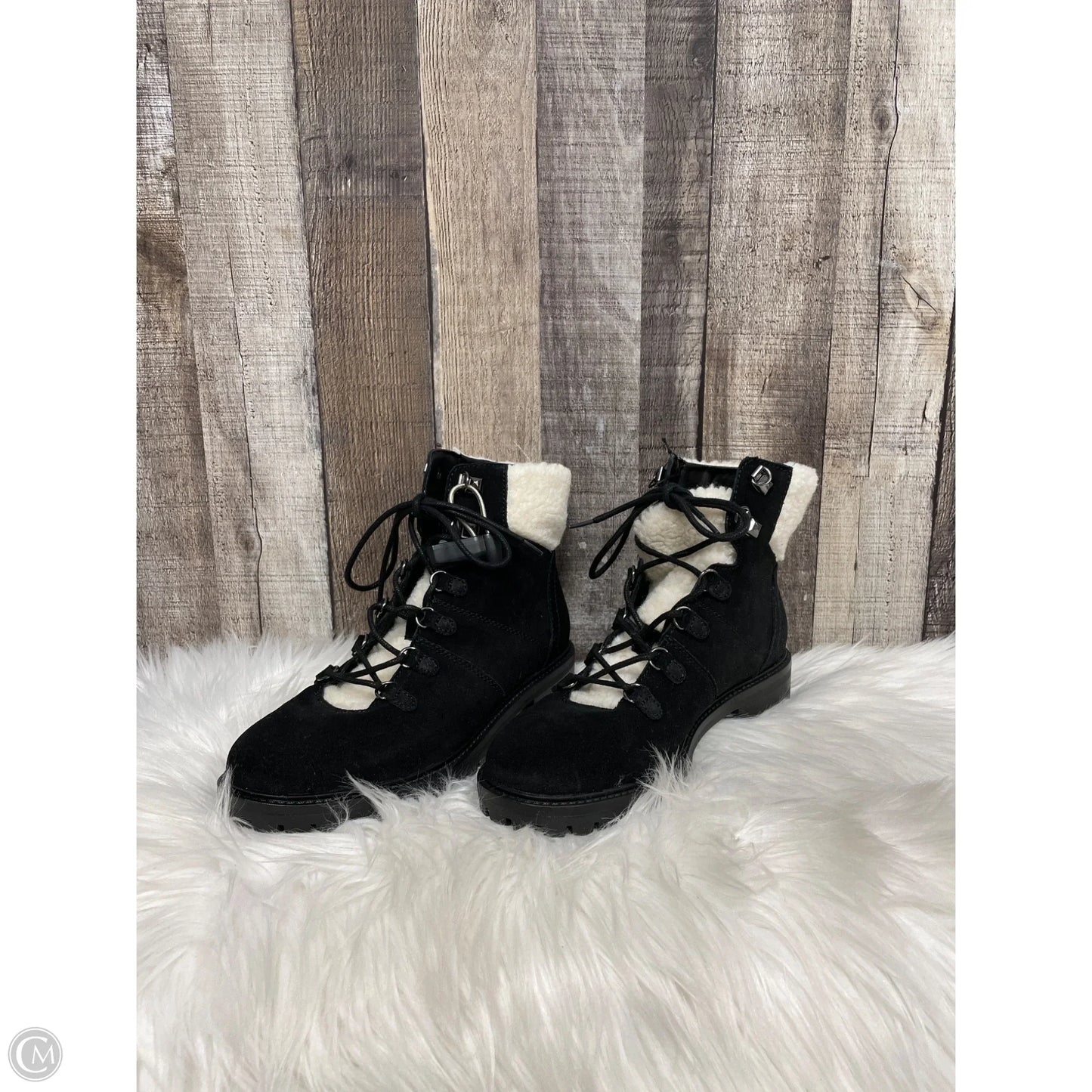 Boots Leather By Marc Fisher In Black, Size: 8