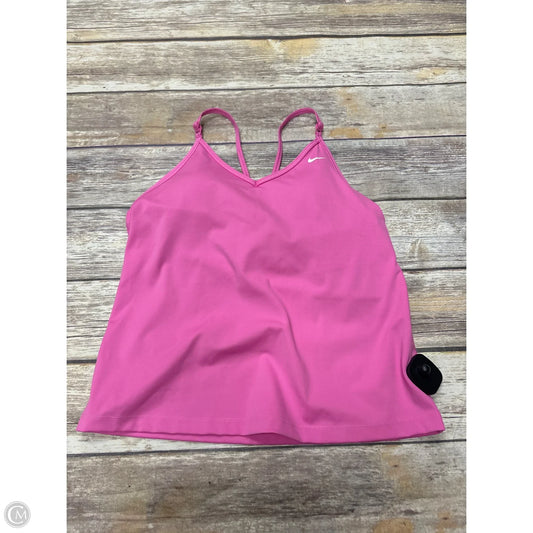 Athletic Tank Top By Nike In Pink, Size: M