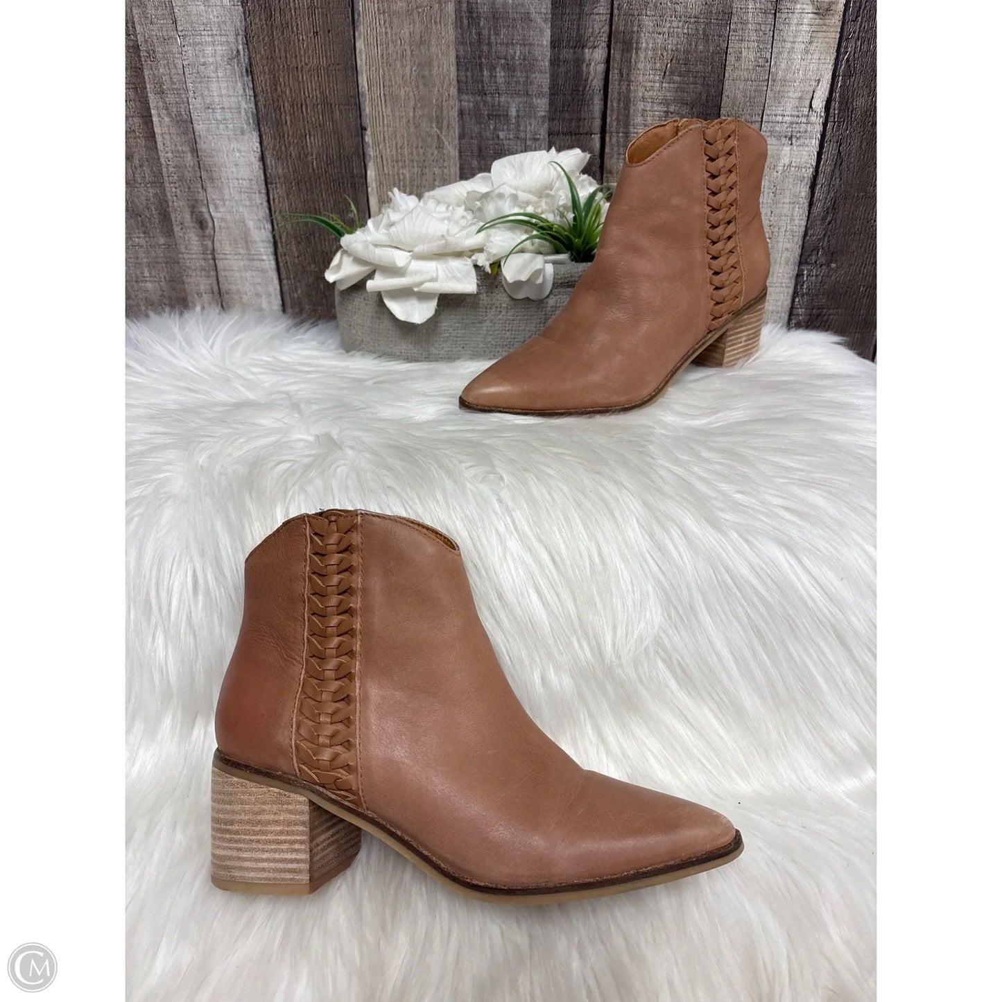 Boots Leather By Lucky Brand In Brown, Size: 7.5