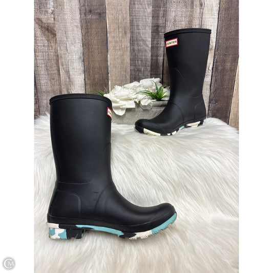 Boots Mid-calf Heels By Hunter In Black, Size: 8