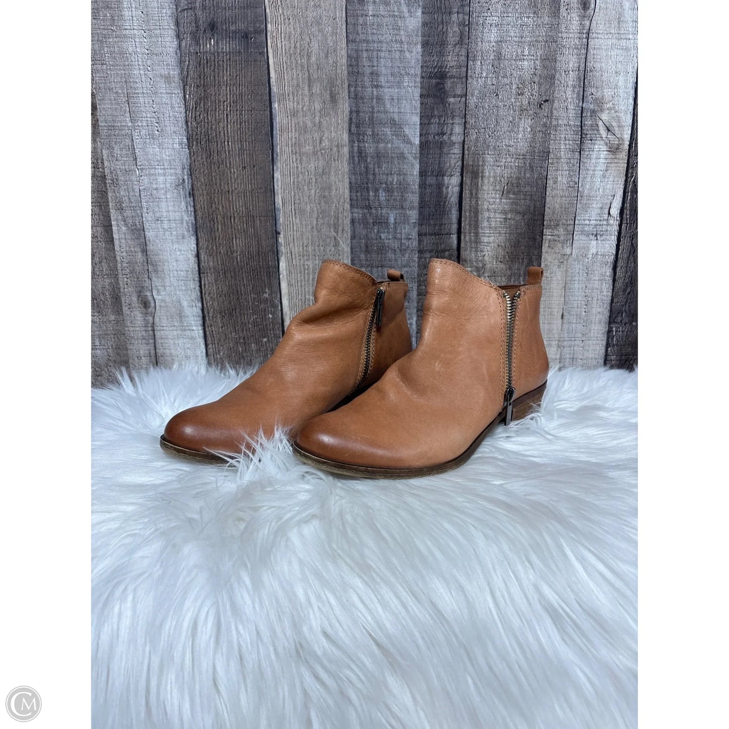Boots Leather By Lucky Brand In Brown, Size: 8.5