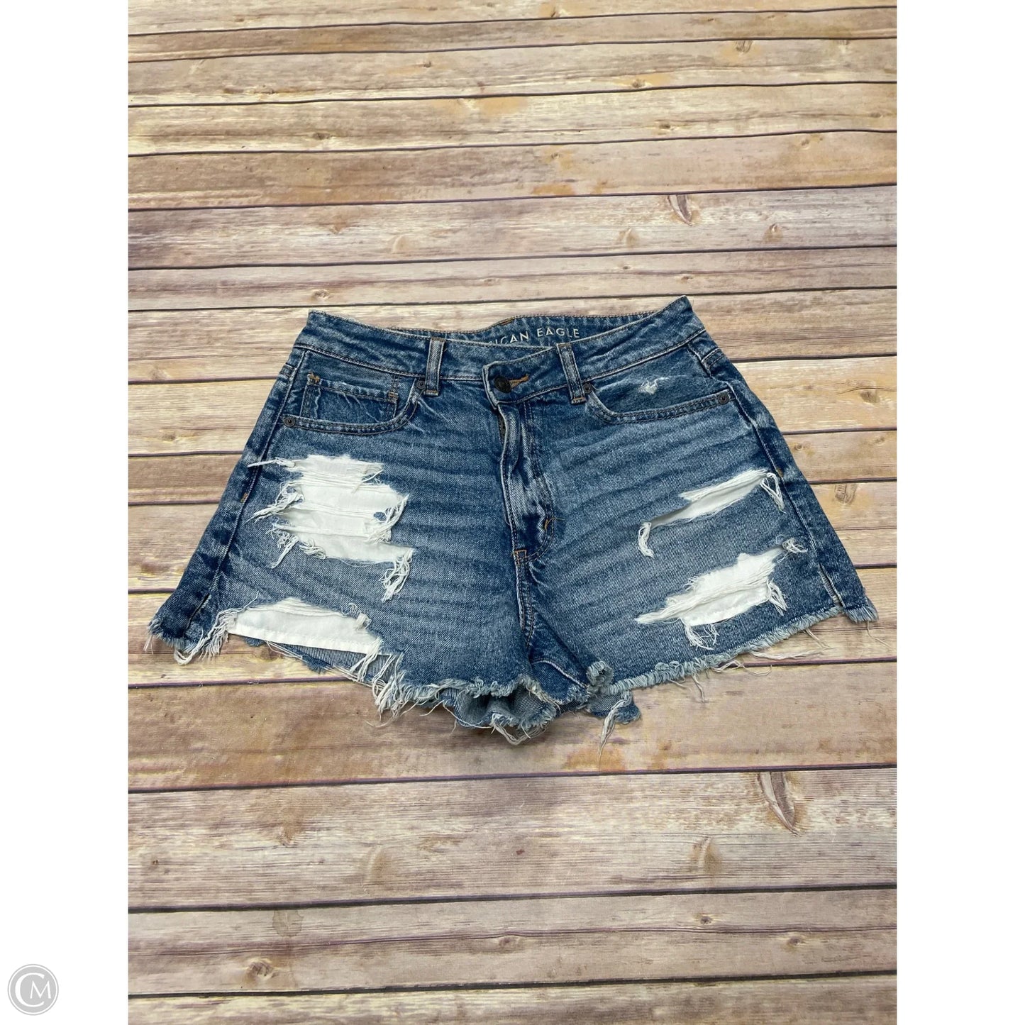 Shorts By American Eagle In Blue Denim, Size: 8