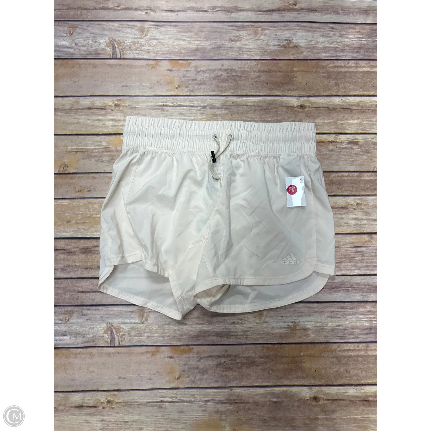 Athletic Shorts By Adidas In Cream, Size: S