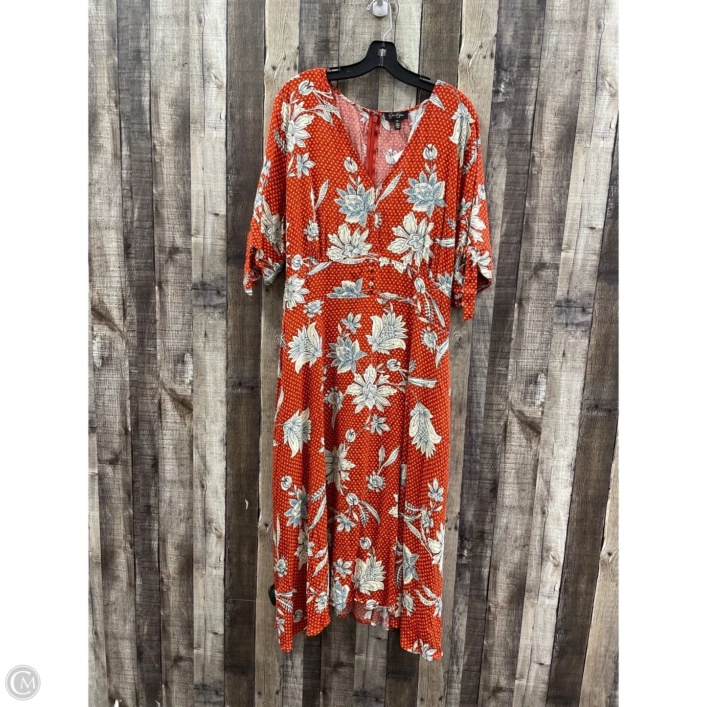 Dress Casual Maxi By Jessica Simpson In Orange, Size: 3x