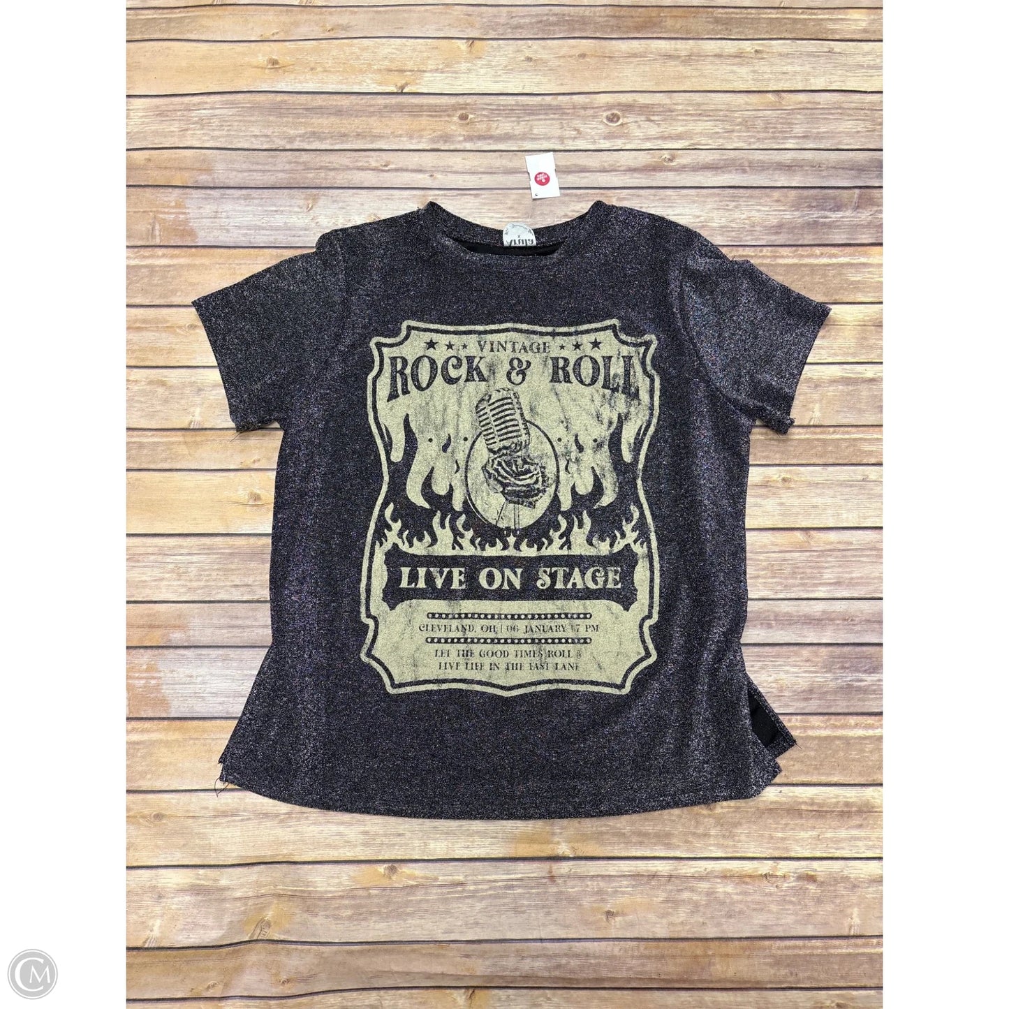 Top Short Sleeve By Arula In Grey, Size: Xl