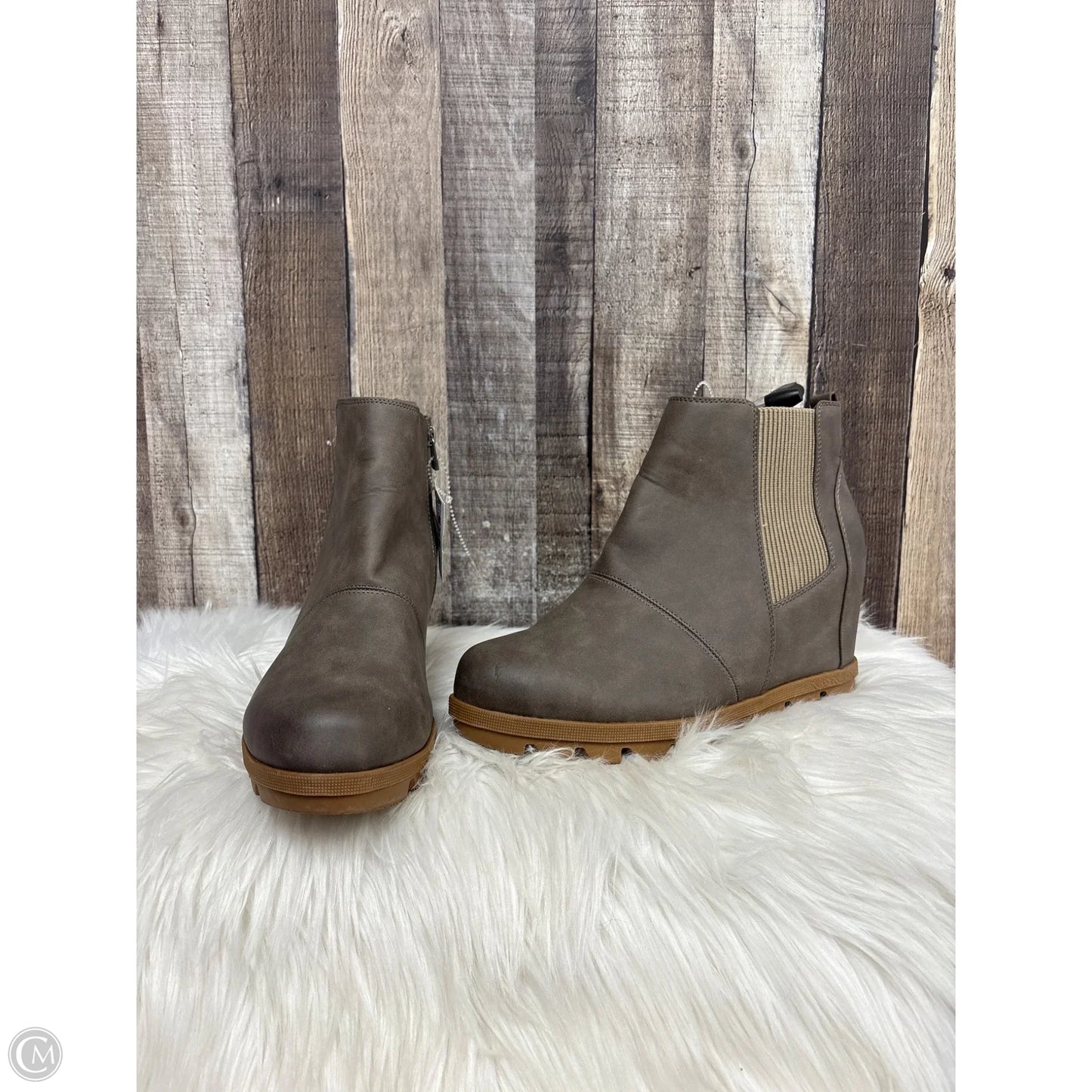 Boots Ankle Flats By Time And Tru In Brown, Size: 11