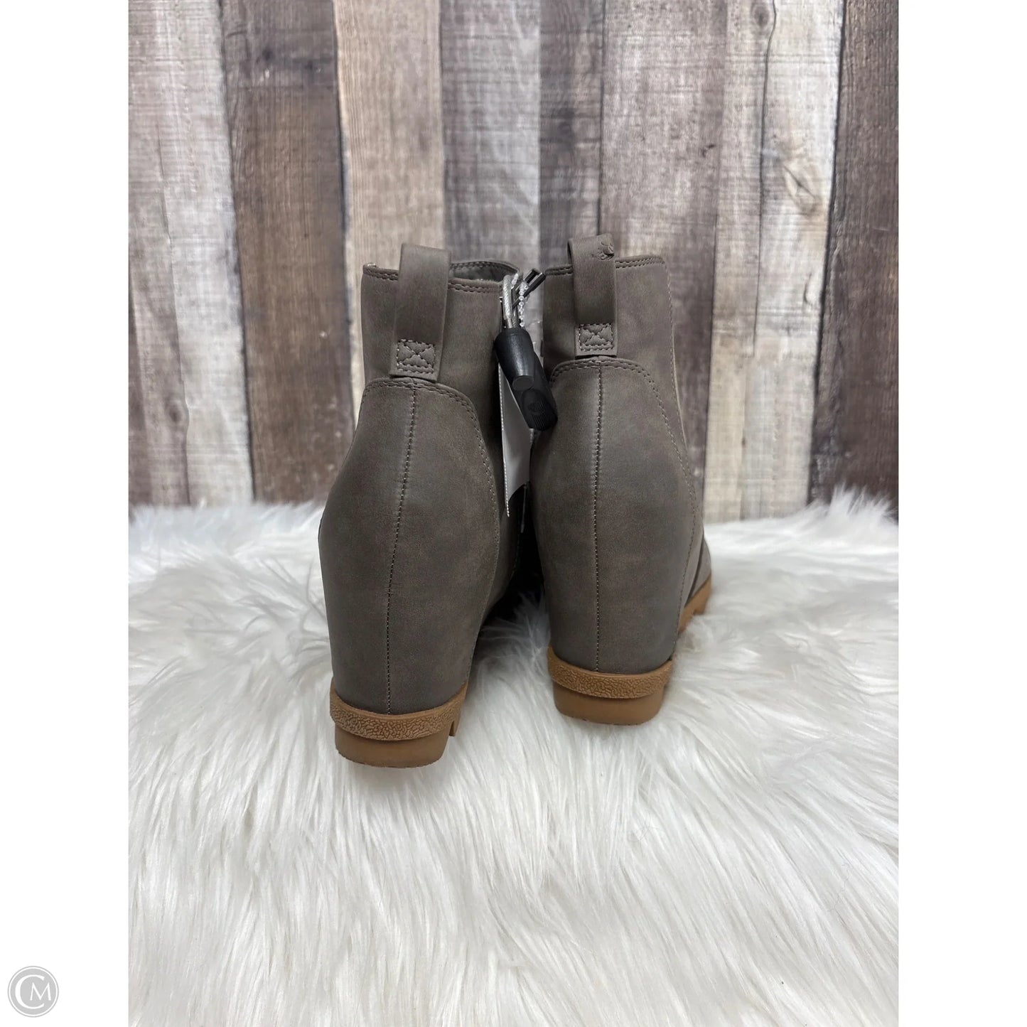 Boots Ankle Flats By Time And Tru In Brown, Size: 11