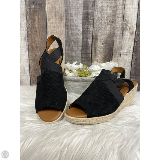 Sandals Heels Wedge By Sonoma In Black, Size: 9