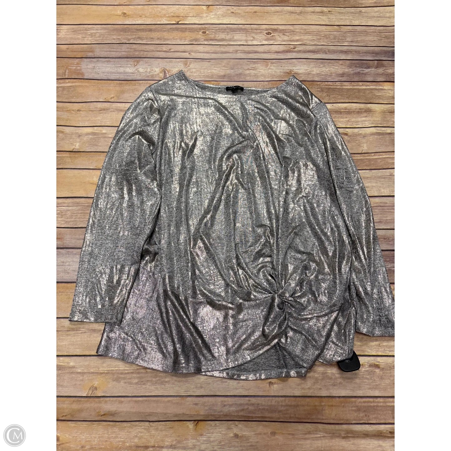 Top Long Sleeve By Lane Bryant In Grey, Size: 3x