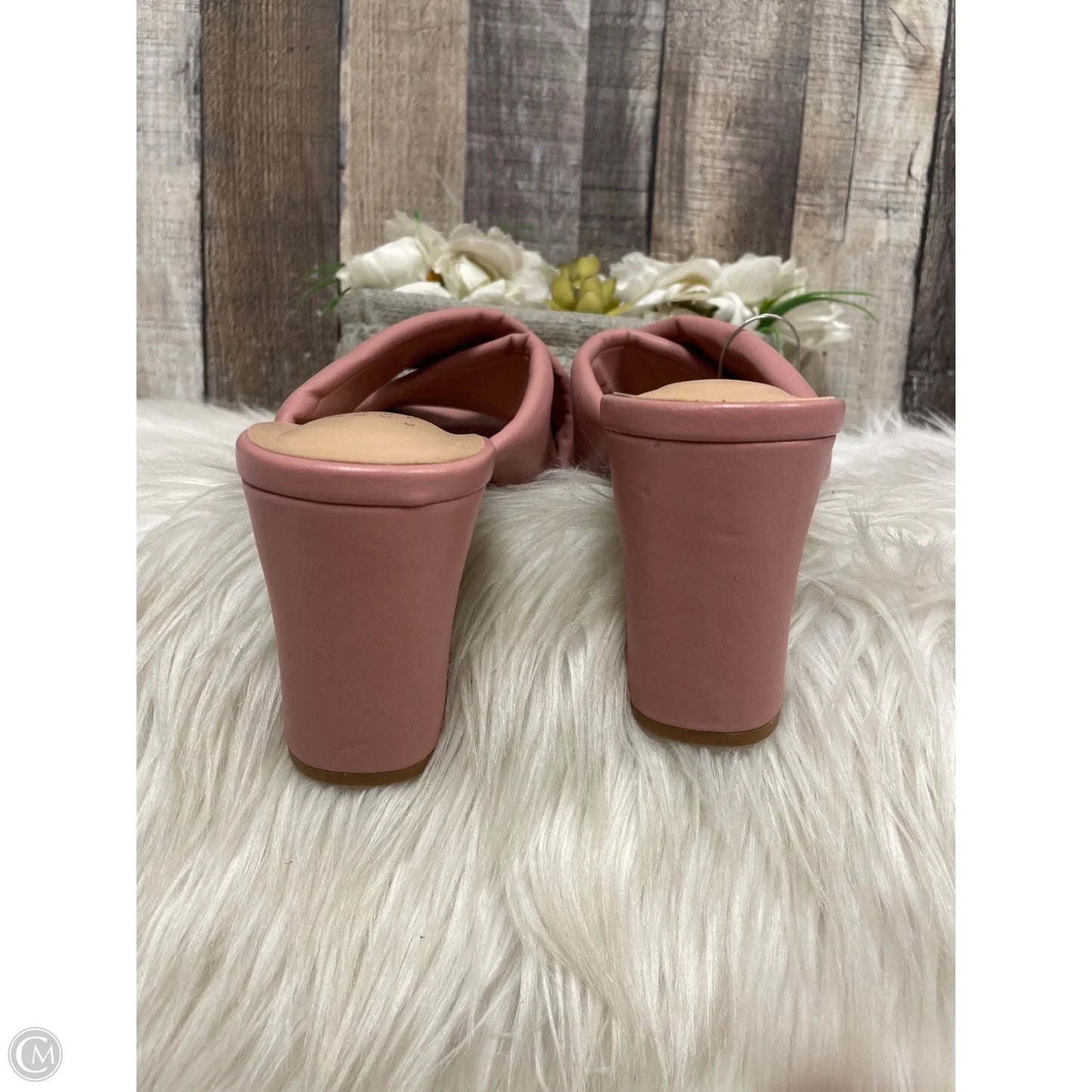 Sandals Heels Block By A New Day In Pink, Size: 11