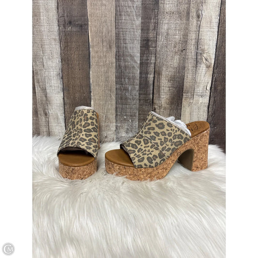 Sandals Heels Block By Blowfish In Animal Print, Size: 8