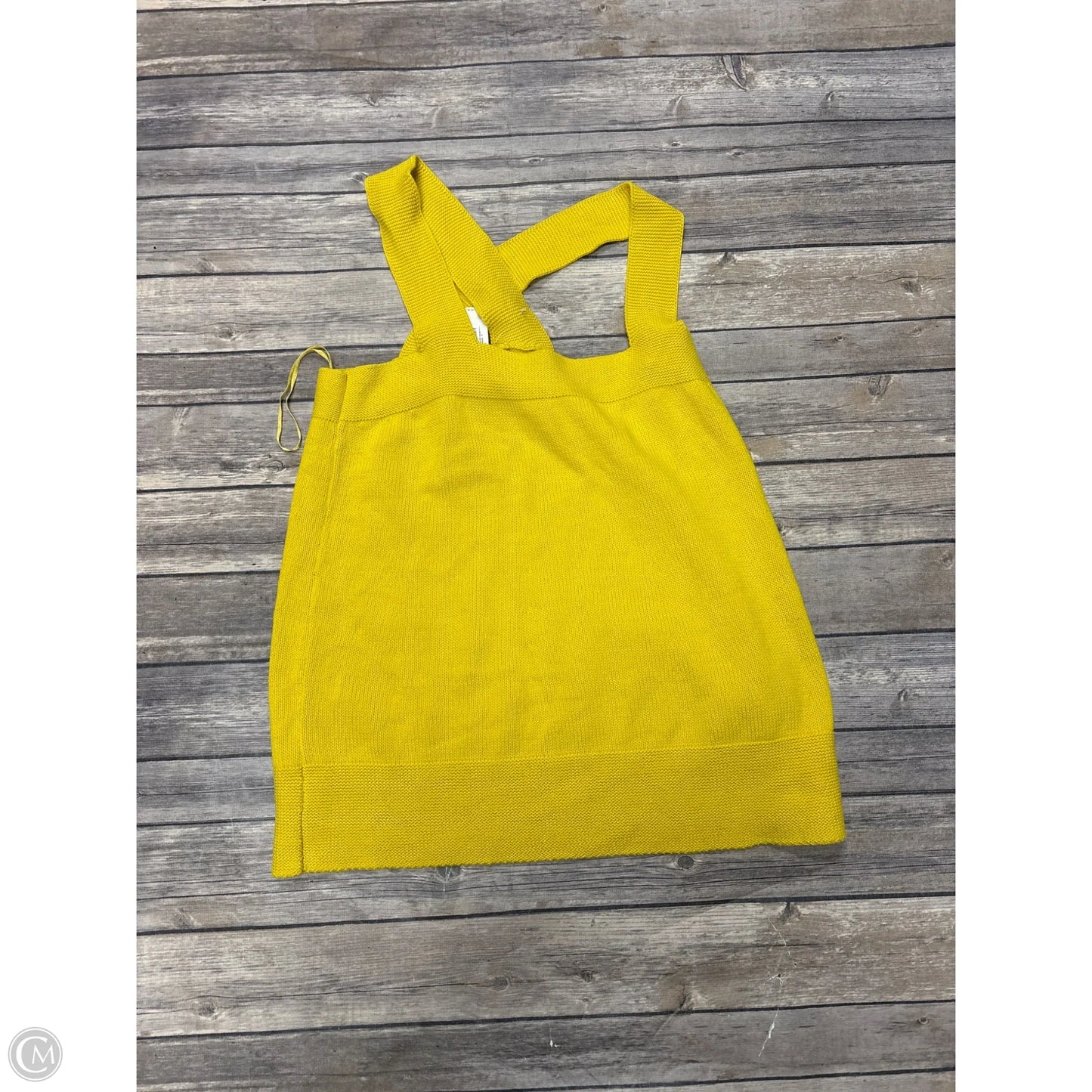 Top Sleeveless By Loft In Yellow, Size: S