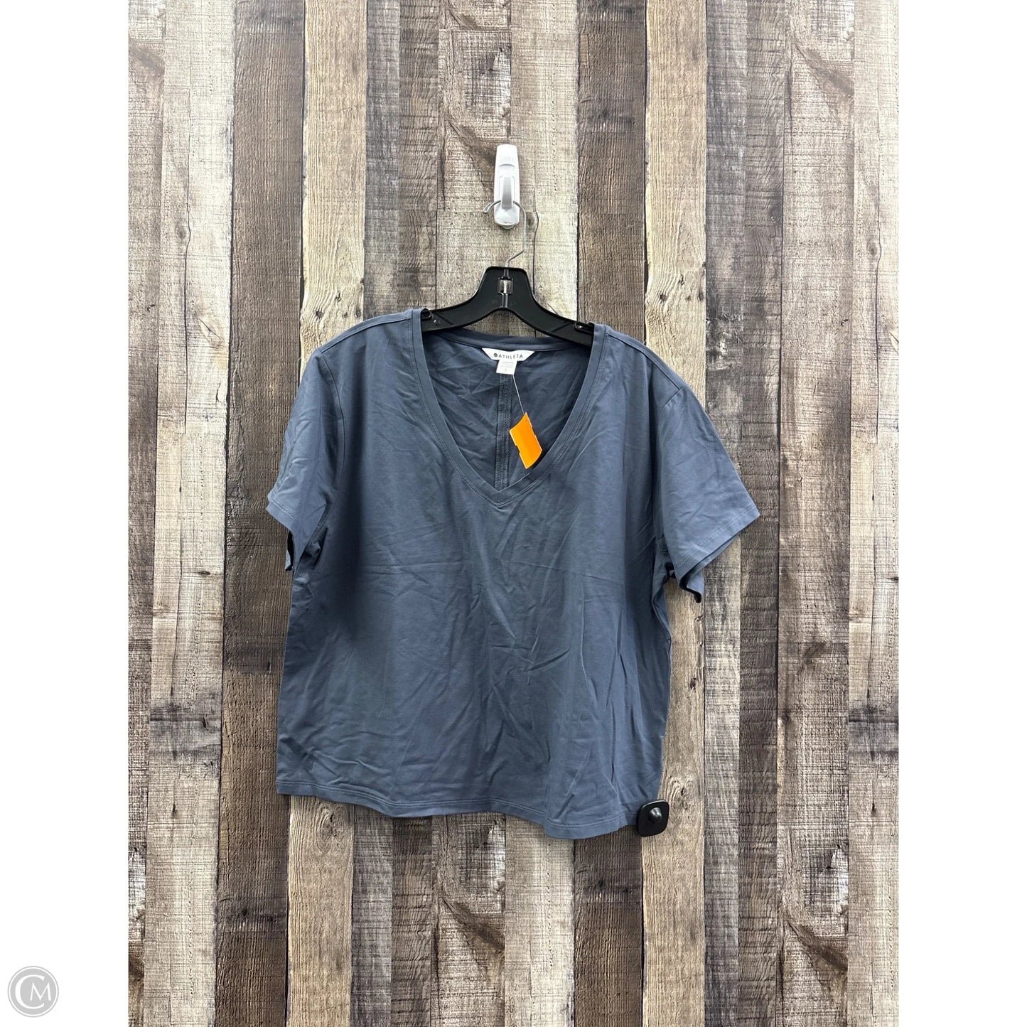 Top Short Sleeve By Athleta In Blue, Size: L