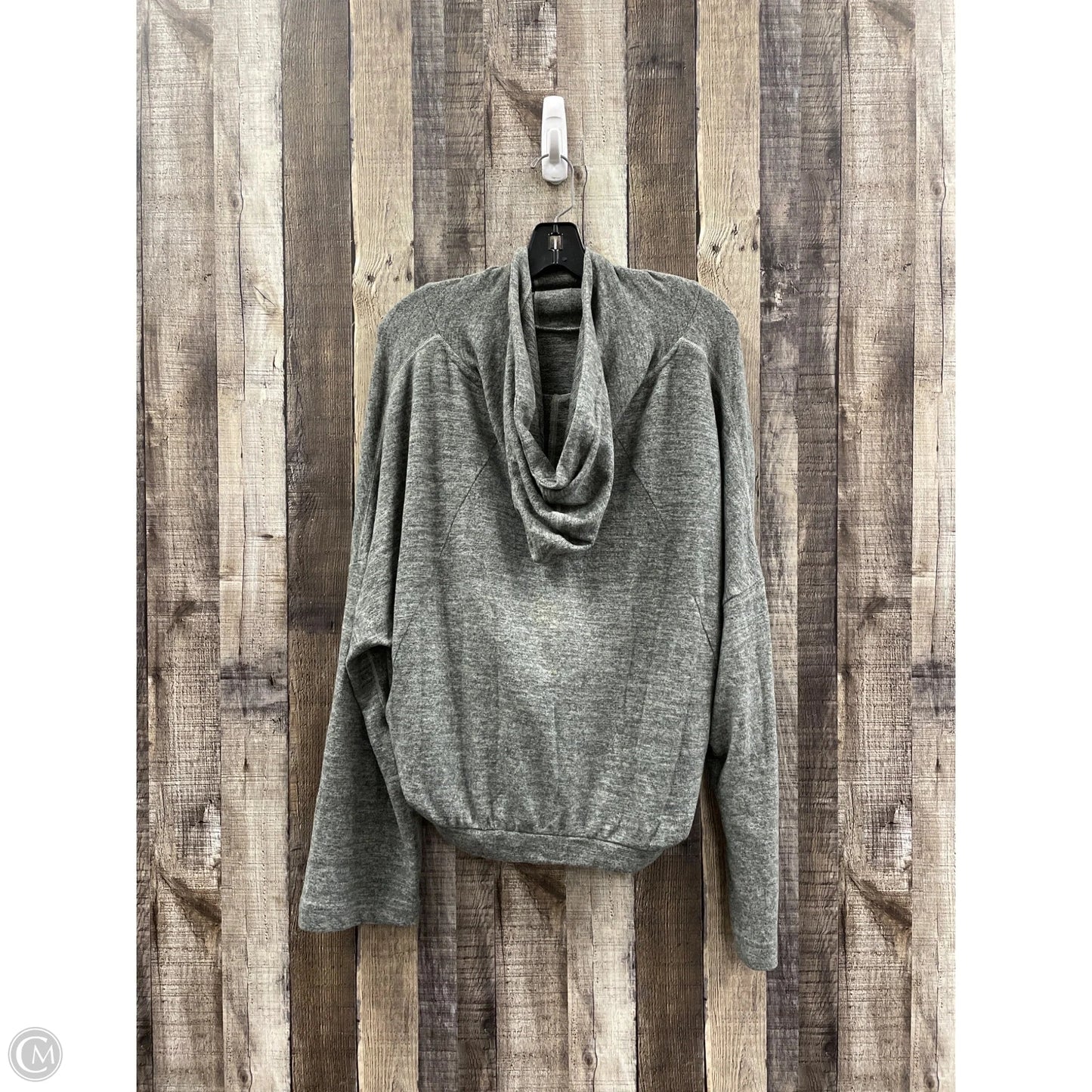 Sweatshirt Hoodie By Prana In Grey, Size: L
