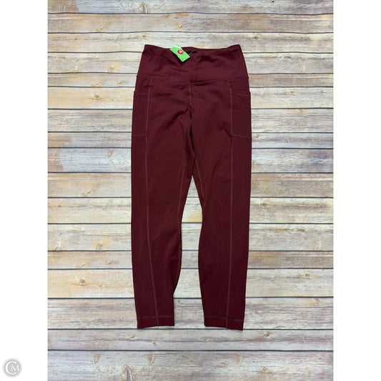 Athletic Leggings By 90 Degrees By Reflex In Red, Size: S