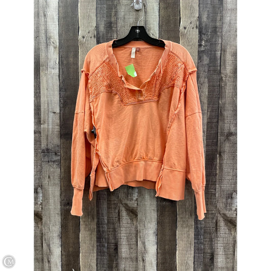 Sweatshirt Collar By Pilcro In Orange, Size: S